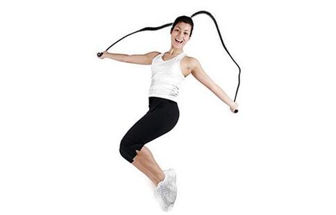 Skipping rope exercises can reduce weight in the abdomen and sides