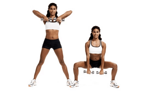Use dumbbells to train your abdominals and sides